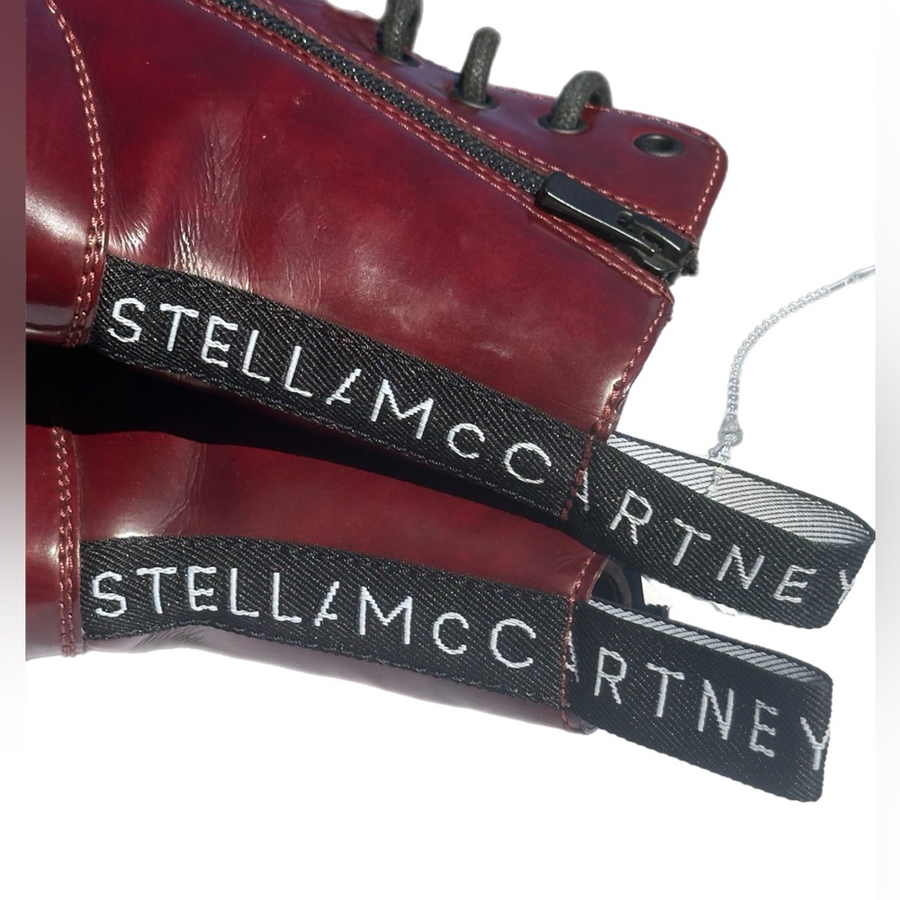 Stella McCartney Trace Brushoff Lace Up Booties - Plum. Size 36 - Picture 8 of 12